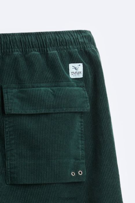Zara hombres pantalones de paracaídas de pana BDP8J950 ropa botella verde