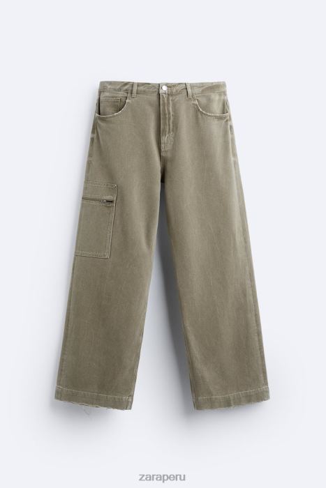 Zara hombres vaqueros de ajuste relajado BDP8J1104 ropa marrón topo