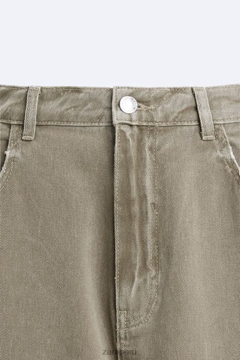 Zara hombres vaqueros de ajuste relajado BDP8J1104 ropa marrón topo