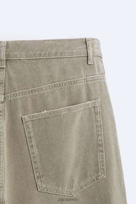 Zara hombres vaqueros de ajuste relajado BDP8J1104 ropa marrón topo