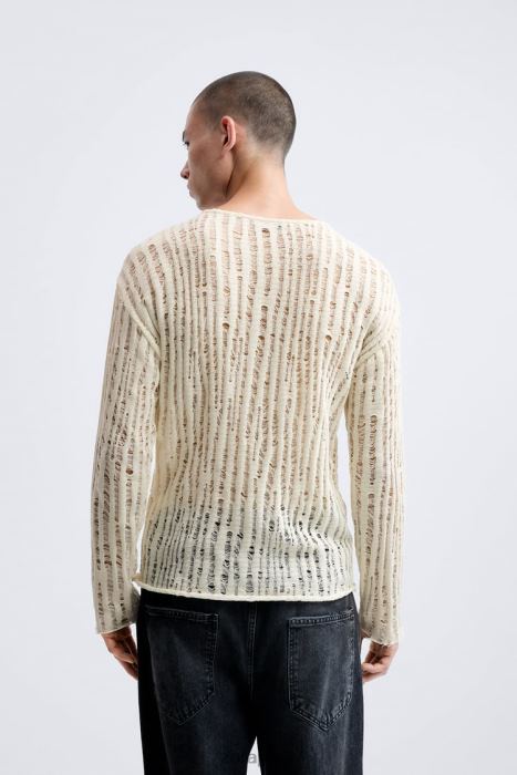 Zara hombres parte superior de punto caído BDP8J1034 ropa crudo