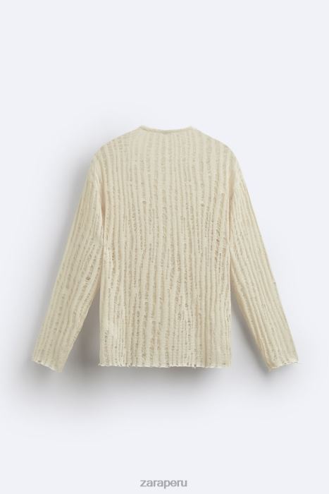 Zara hombres parte superior de punto caído BDP8J1034 ropa crudo