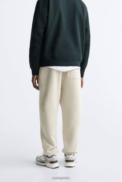 Zara hombres pantalon jogger basico BDP8J1080 ropa bronceado oscuro