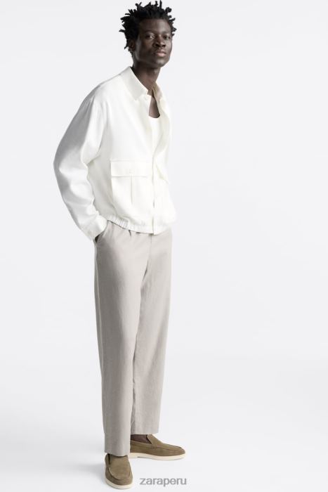 Zara hombres mocasines casuales de gamuza BDP8J1271 calzado marron oscuro