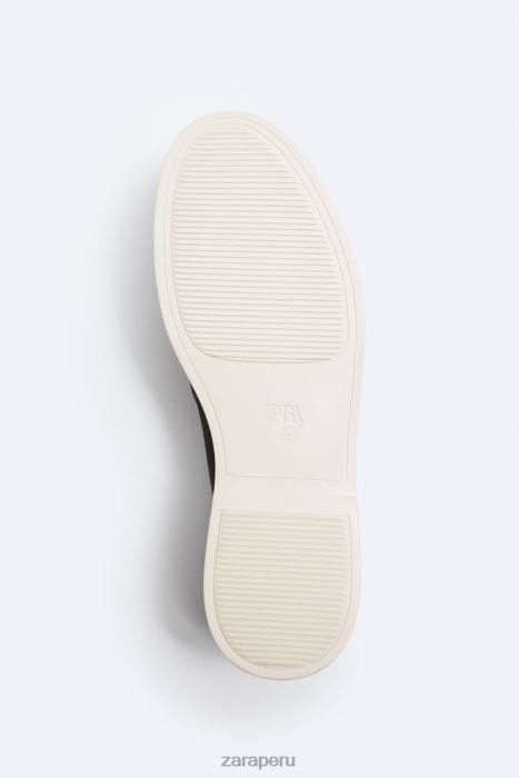 Zara hombres mocasines casuales de gamuza BDP8J1272 calzado azul oscuro