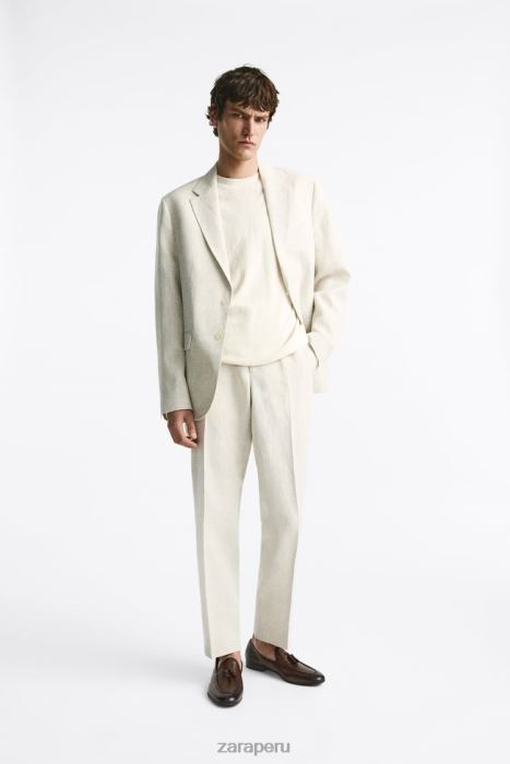 Zara hombres mocasines con borlas de cuero suave BDP8J1274 calzado marrón