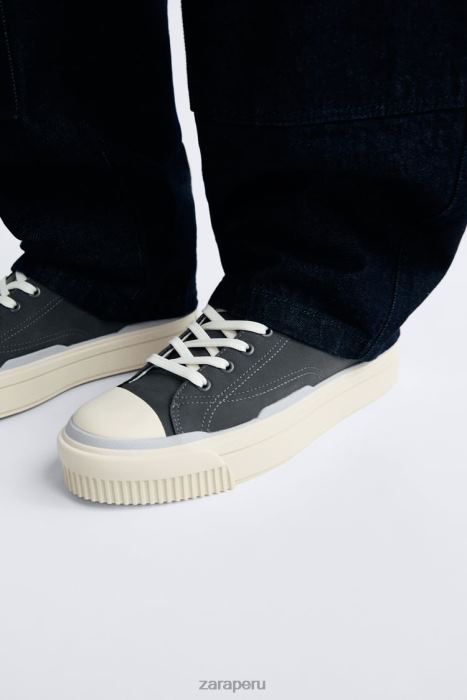 Zara hombres zapatillas altas con suela gruesa BDP8J1255 calzado multicolor