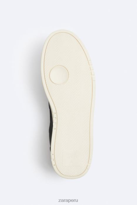 Zara hombres zapatillas retro de varias piezas BDP8J1269 calzado negro