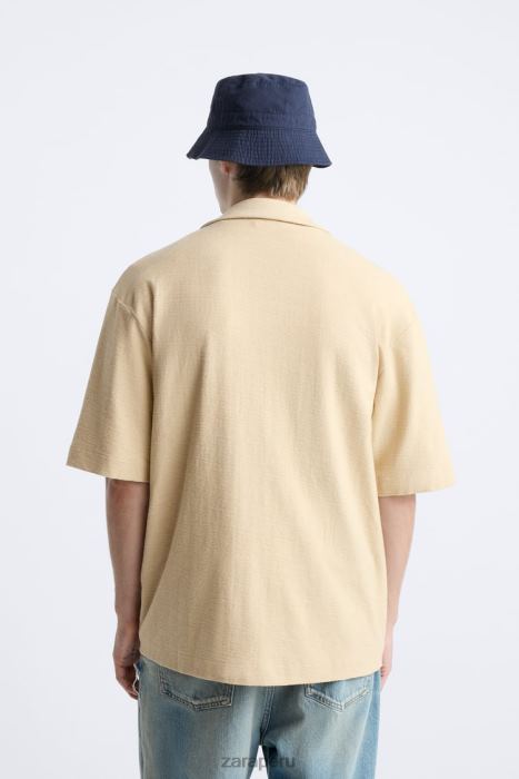 Zara hombres camisa holgada BDP8J1015 ropa crudo