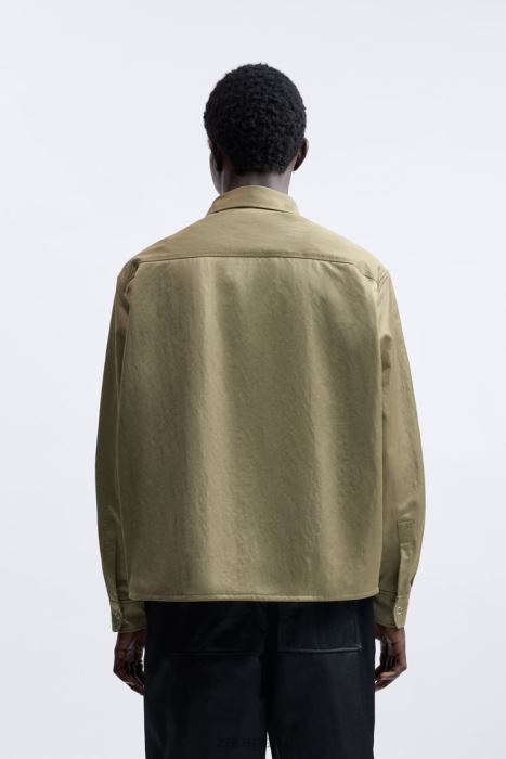 Zara hombres camiseta técnica edición limitada BDP8J1182 ropa verde oliva