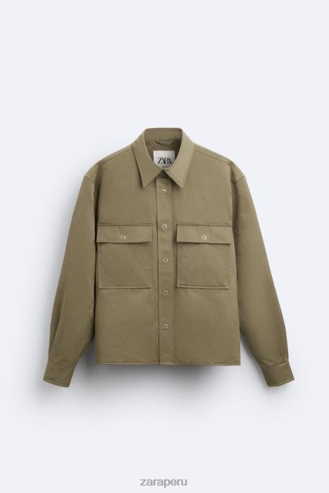 Zara hombres camiseta técnica edición limitada BDP8J1182 ropa verde oliva