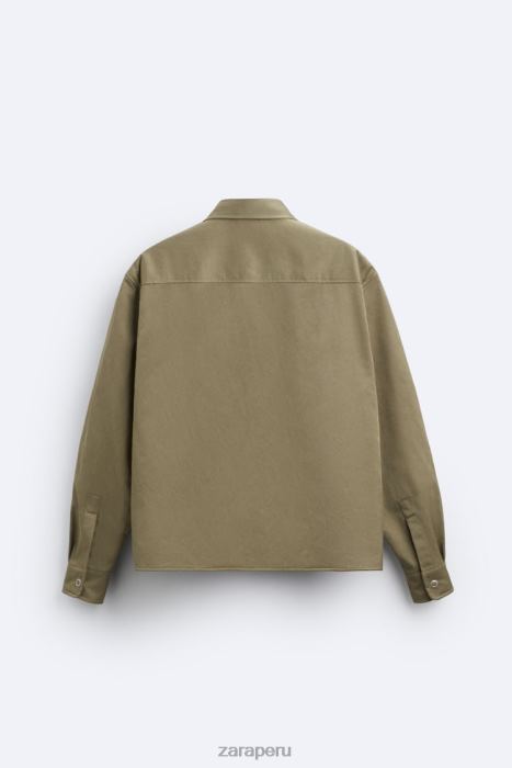 Zara hombres camiseta técnica edición limitada BDP8J1182 ropa verde oliva