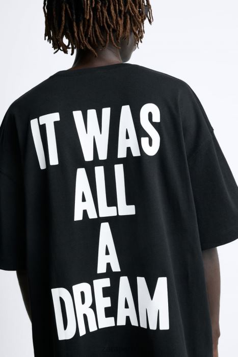 Zara hombres camiseta the notorious b.i.g.brooklyn mint BDP8J1217 ropa negro