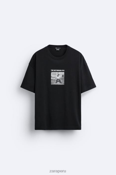 Zara hombres camiseta the notorious b.i.g.brooklyn mint BDP8J1217 ropa negro