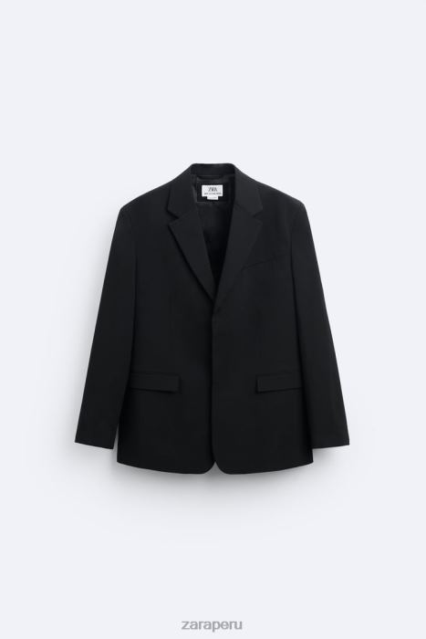 Zara hombres Chaqueta traje 100% lana edición limitada BDP8J1147 ropa negro