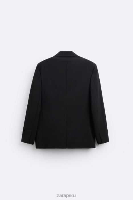 Zara hombres Chaqueta traje 100% lana edición limitada BDP8J1147 ropa negro