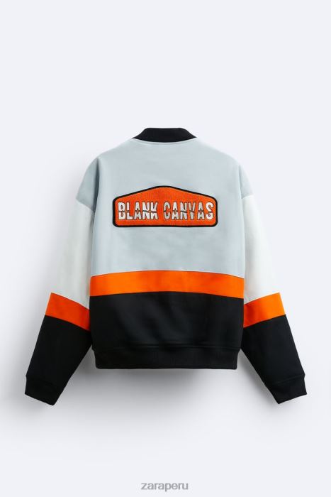 Zara hombres chaqueta con parches color block BDP8J1109 ropa multicolor