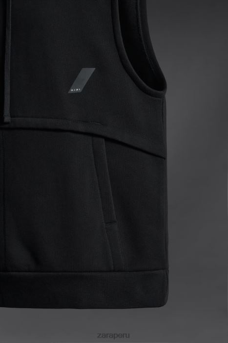 Zara hombres sudadera de entrenamiento de boxeador BDP8J1049 ropa negro