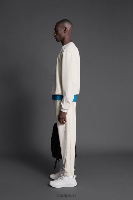 Zara hombres sudadera de entrenamiento técnico BDP8J1078 ropa crudo