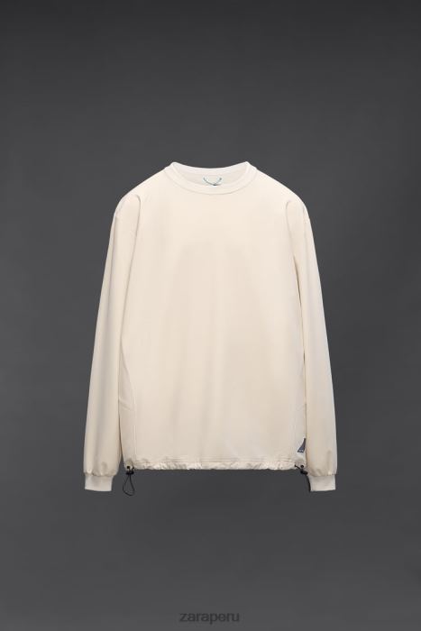 Zara hombres sudadera de entrenamiento técnico BDP8J1078 ropa crudo