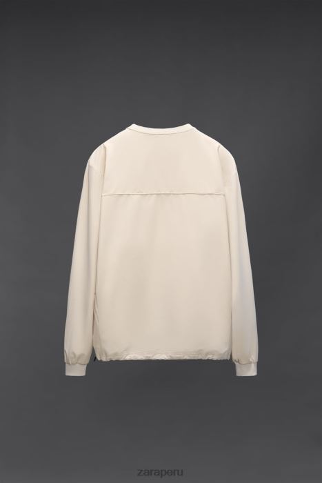 Zara hombres sudadera de entrenamiento técnico BDP8J1078 ropa crudo