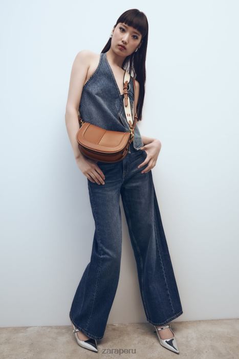 Zara mujer bolsa crossbody con costuras BDP8J752 accesorios original