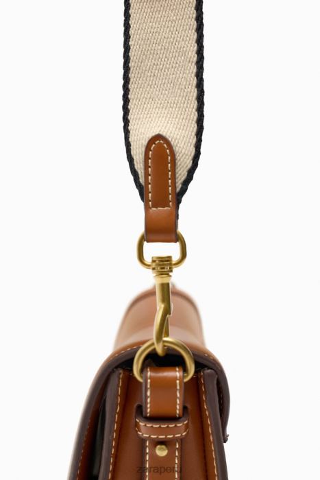 Zara mujer bolsa crossbody con costuras BDP8J752 accesorios original