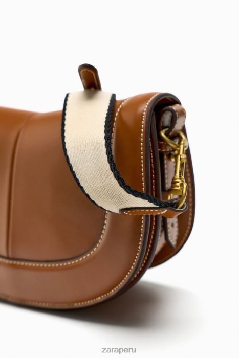 Zara mujer bolsa crossbody con costuras BDP8J752 accesorios original