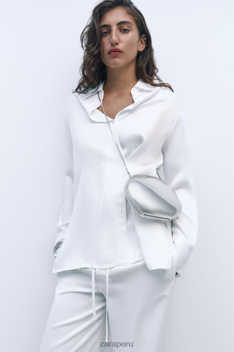 Zara mujer bolsa de caja metálica BDP8J748 accesorios plata