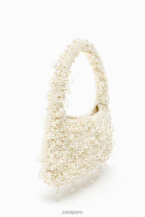 Zara mujer bolso de hombro con perlas BDP8J754 accesorios original