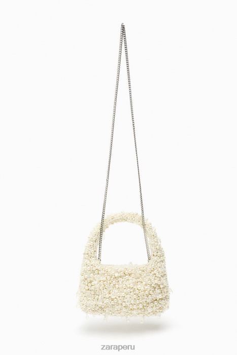 Zara mujer bolso de hombro con perlas BDP8J754 accesorios original