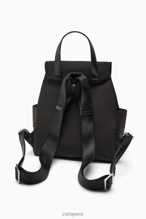 Zara mujer mochila de tela BDP8J747 accesorios negro