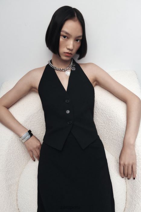 Zara mujer collar con eslabones de monedas BDP8J764 accesorios plata