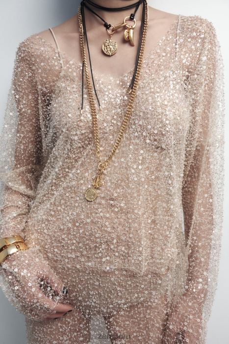 Zara mujer pack de collares de monedas BDP8J765 accesorios dorado