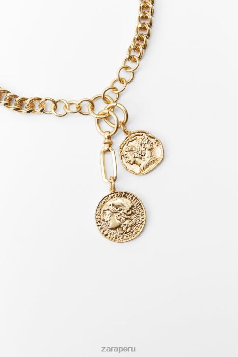 Zara mujer pack de collares de monedas BDP8J765 accesorios dorado
