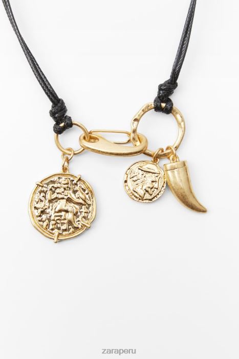 Zara mujer pack de collares de monedas BDP8J765 accesorios dorado