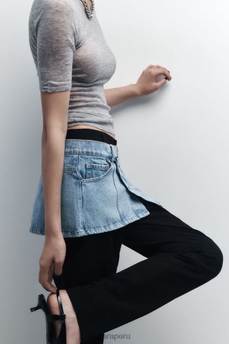 Zara mujer cinturón de mezclilla BDP8J768 accesorios azul