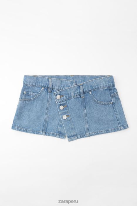 Zara mujer cinturón de mezclilla BDP8J768 accesorios azul