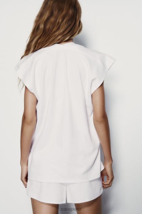Zara mujer pantalones cortos de algodón pesado BDP8J562 ropa blanco