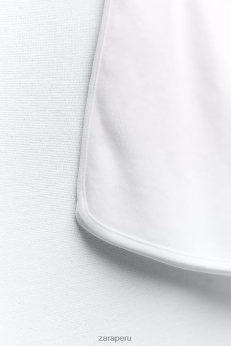 Zara mujer pantalones cortos de algodón pesado BDP8J562 ropa blanco