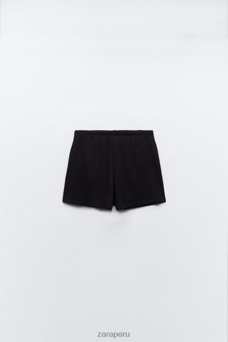 Zara mujer pantalones cortos de punto BDP8J606 ropa negro