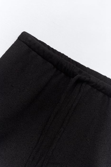 Zara mujer pantalones cortos de punto BDP8J606 ropa negro