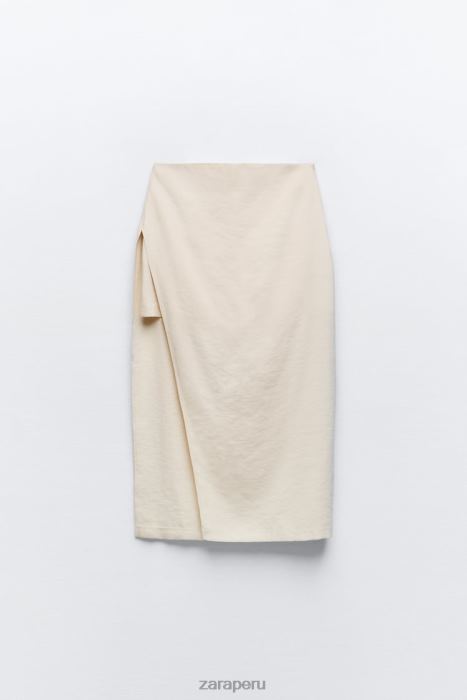 Zara mujer pantalones cortos tipo pareo midi BDP8J624 ropa crudo