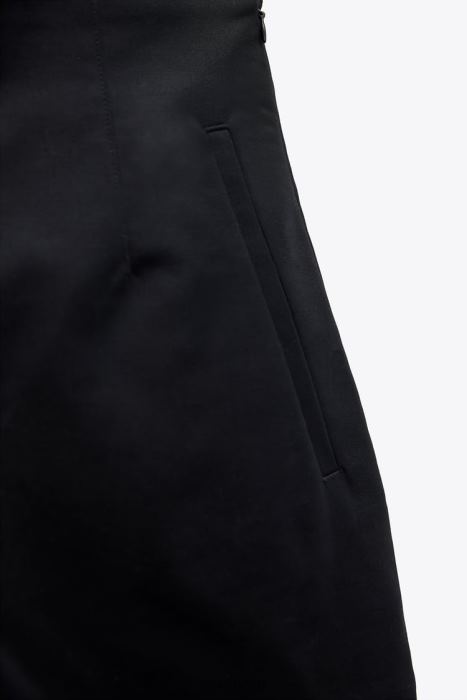 Zara mujer shorts a la cintura BDP8J626 ropa negro