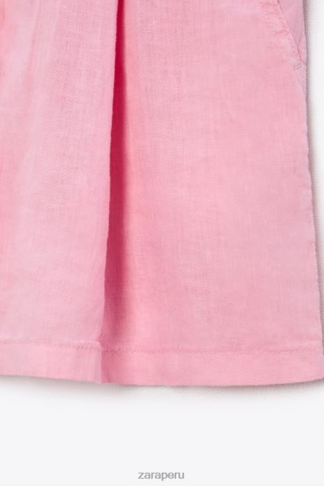 Zara mujer shorts de lino con trabillas BDP8J607 ropa chicle