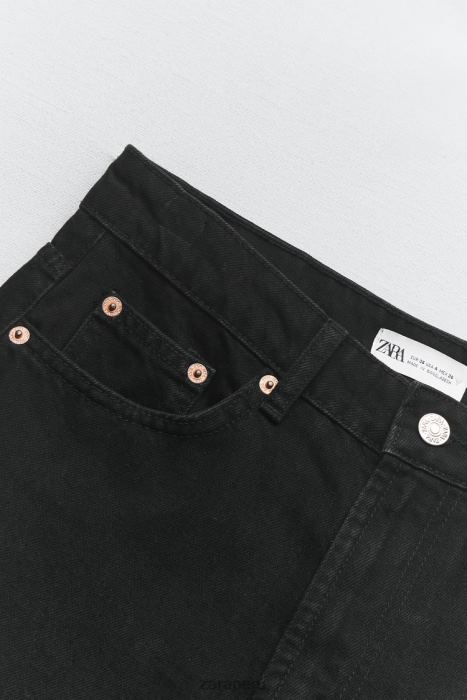 Zara mujer shorts trf de talle medio y corte regular BDP8J551 ropa negro