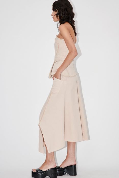 Zara mujer falda asimétrica deshilachada zw BDP8J698 ropa arena