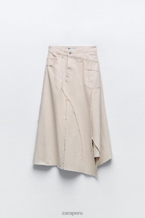Zara mujer falda asimétrica deshilachada zw BDP8J698 ropa arena