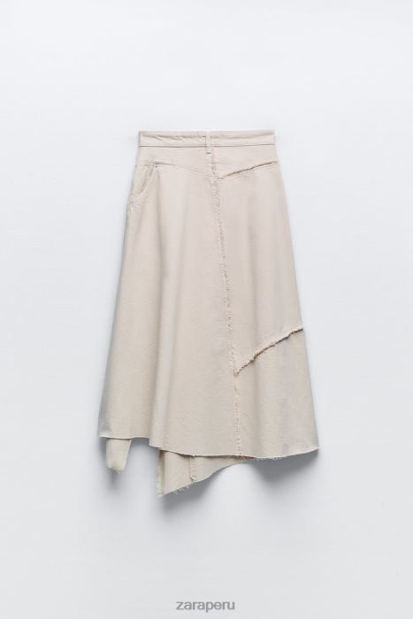 Zara mujer falda asimétrica deshilachada zw BDP8J698 ropa arena