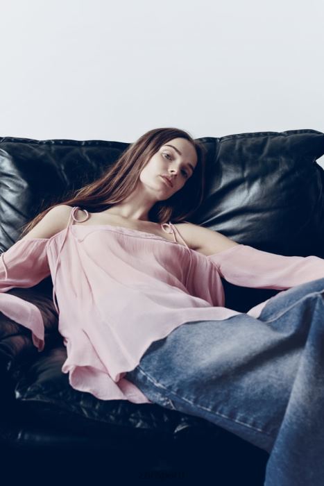 Zara mujer falda de mezclilla con abertura y talle alto BDP8J645 ropa azul